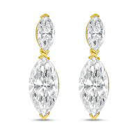 Diana M Jewels - Lab-grown Marquise Diamond Drop Earrings - 12.00 Ct