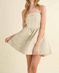 Miou Muse - Removable Straps Mini Dress