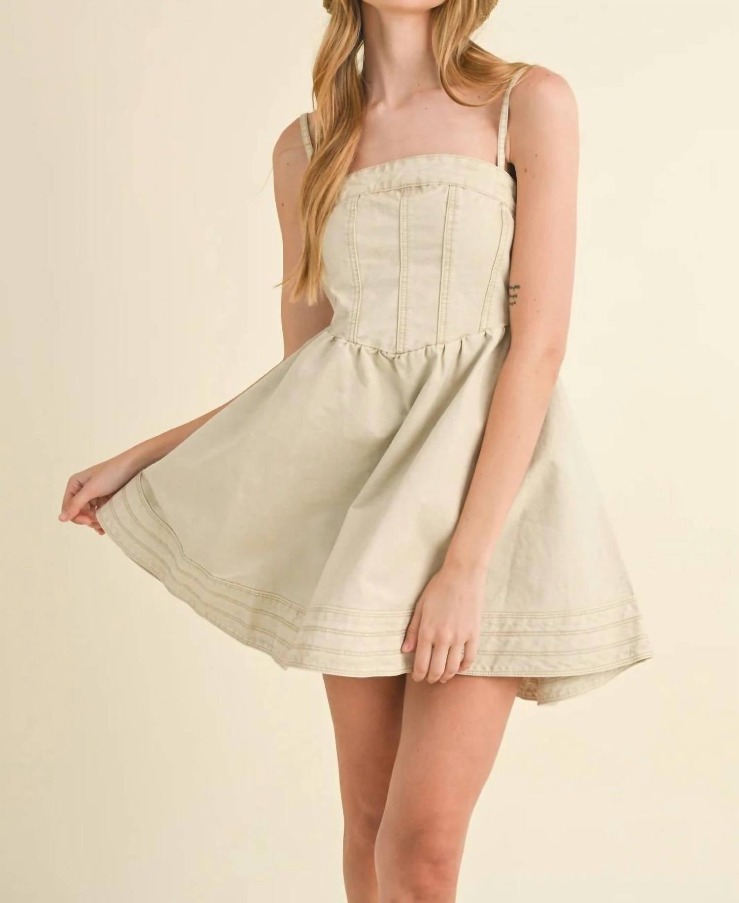 Miou Muse - Removable Straps Mini Dress