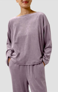 Eileen Fisher - Cozy Velour Knit Bateau Neck Top