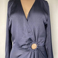 Ba&Sh - Women's V-neck Jacquard Midi Dress