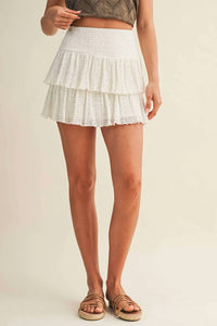 Mustard Seed - Juniper Tiered Lace Mini Skirt