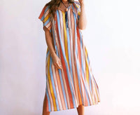 Sunshine Tienda - Seaplane Stripe Island Midi Dress