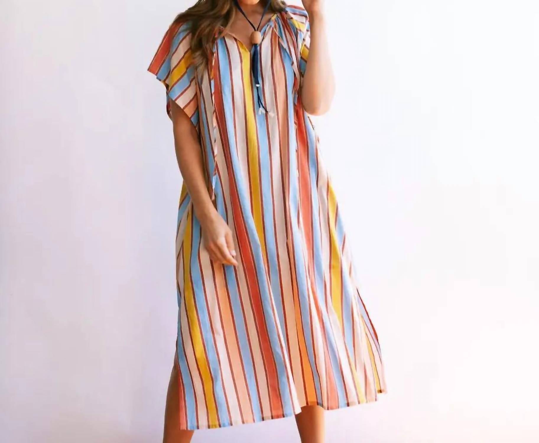 Sunshine Tienda - Seaplane Stripe Island Midi Dress