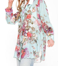 Aratta The Thought Of You Shirt in teal - women's shirt - alternate view