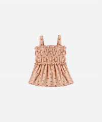 Rylee + Cru - Girl's Smocked Cherry Embroidery Tank Top