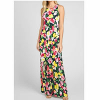 Beeson River - Garden Flower Floral Slit Maxi Dress
