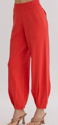 Entro - High Waisted Knit Joggers