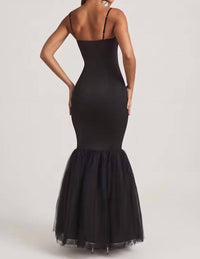 Oh Polly - Adelpha Tulle Hem Fishtail Gown