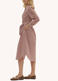 Entro - Long Sleeve Trim Midi Dress
