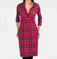 GRETCHEN SCOTT Duke Of York Everywhere Dress in red multi - women's dress