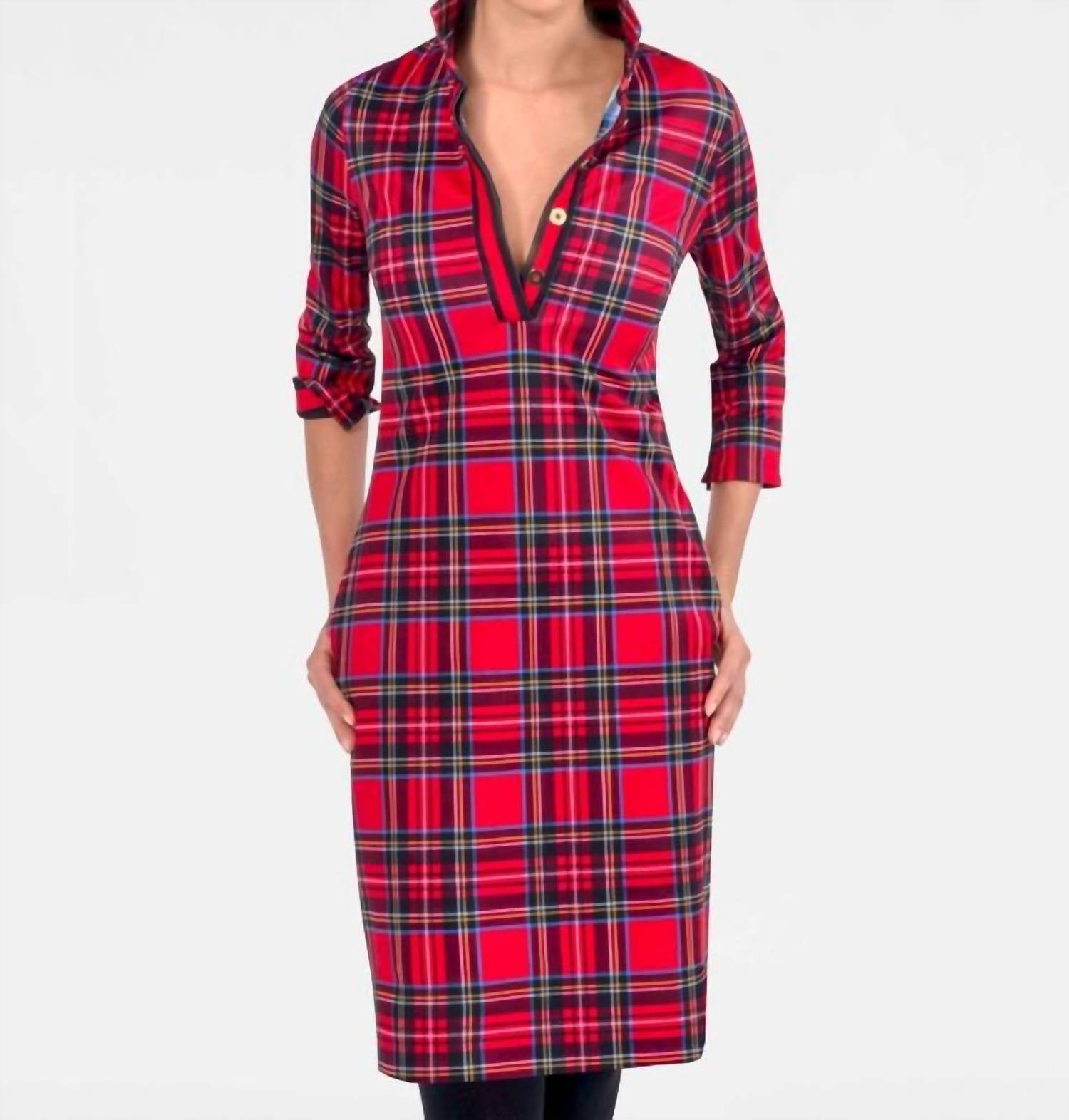 GRETCHEN SCOTT Duke Of York Everywhere Dress in red multi - women's dress