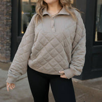 Rae Mode - Quilted Snap Pullover