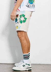 First Row - Love Your Planet Denim Shorts