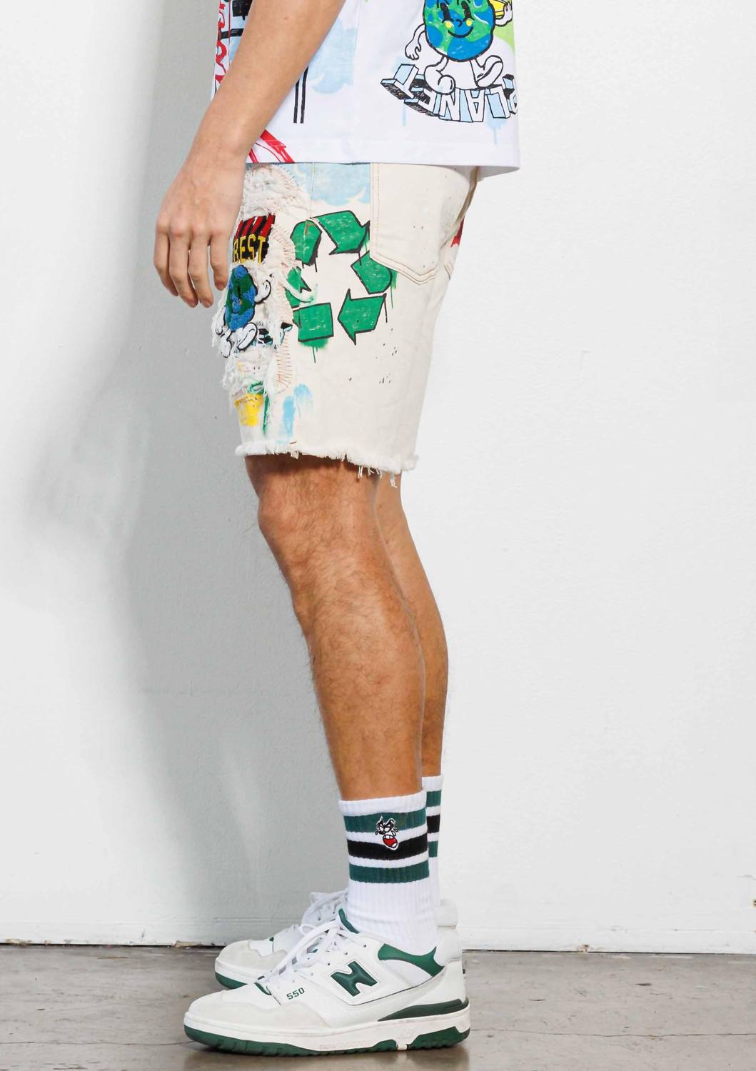 First Row - Love Your Planet Denim Shorts