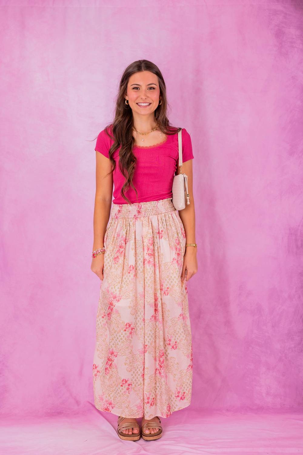 In February - Smocked Maxi Skirt
