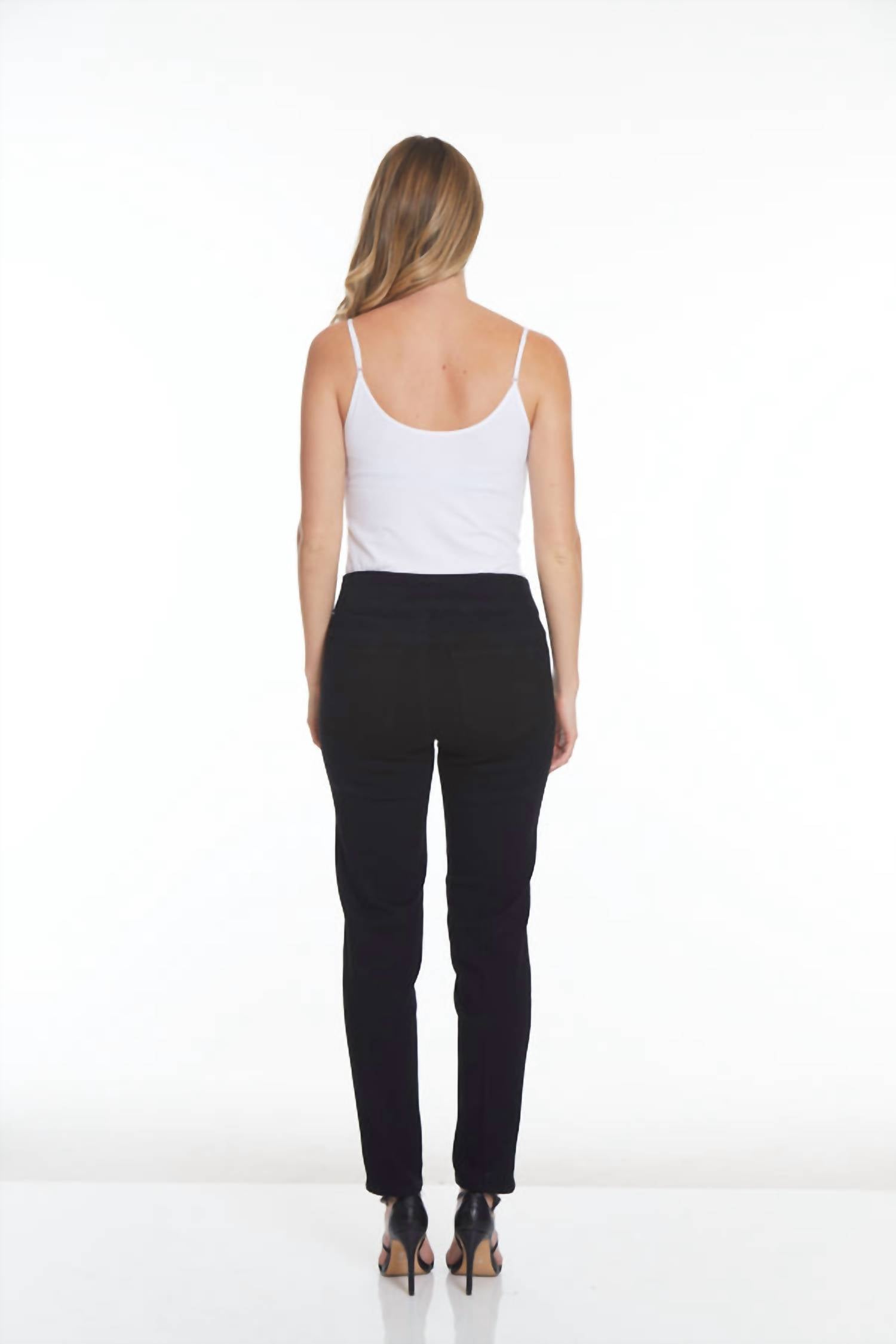 Multiples - High Rise Solid Denim Pants
