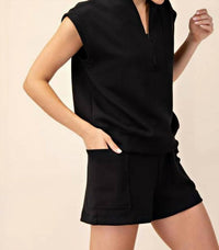 Rae Mode - Scuba Luxe V-neck Sleeveless Top