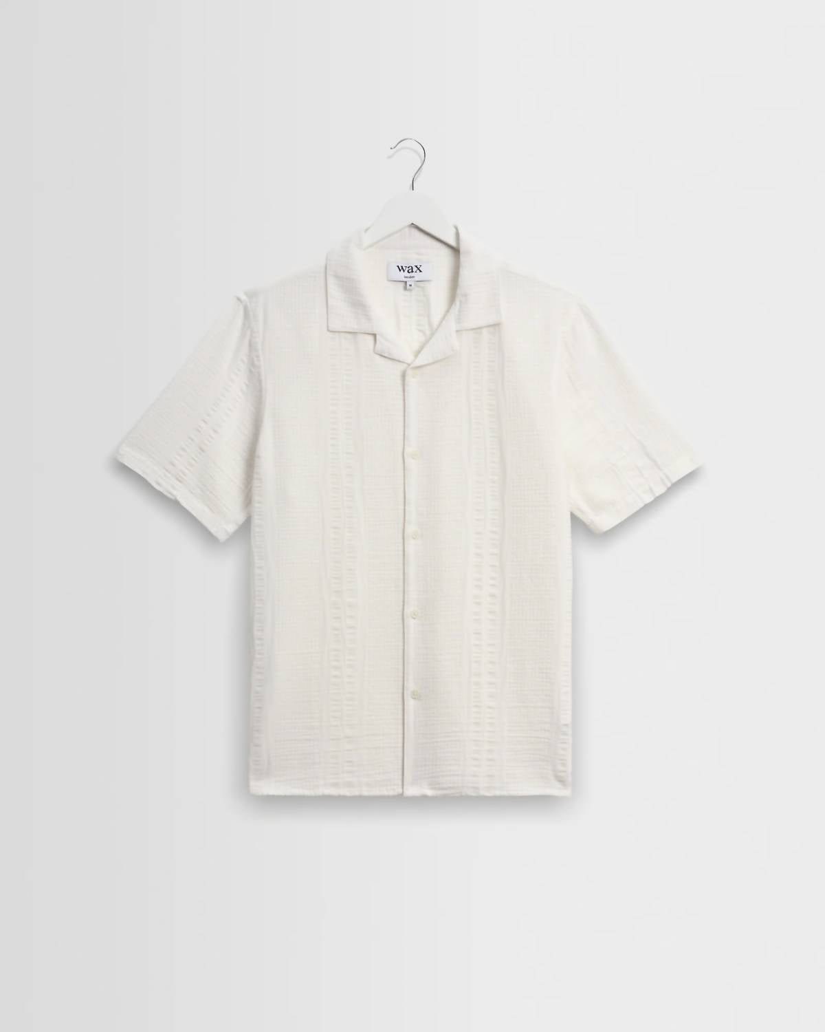 Wax London - Didcot Double-weave Seersucker Short-sleeve Shirt