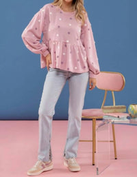 Blu Pepper - Pom Pom Knit Top