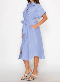 Meet Me In Santorini - Women's Shirt Dress