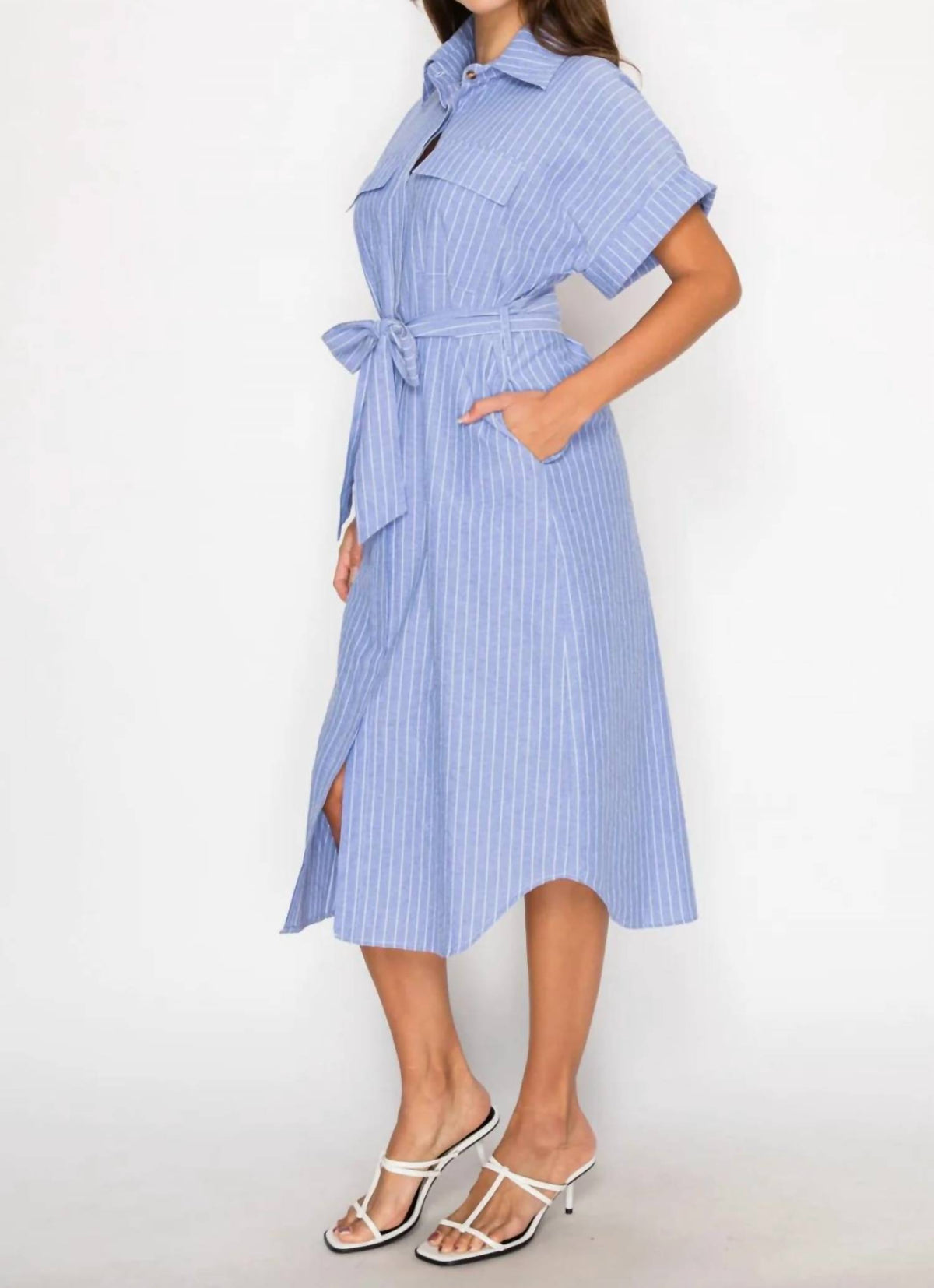 Meet Me In Santorini - Women's Shirt Dress