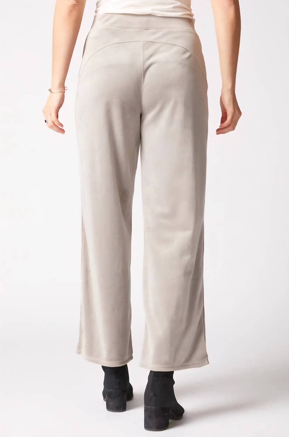 habitat Cozy Velour Zen Pant in latte - women's pants - detail view