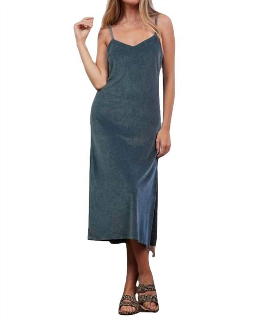 Lamade - HERE FOR IT VELOUR SLIP DRESS