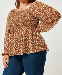 Hayden La - Square Neck Peplum Top - Plus