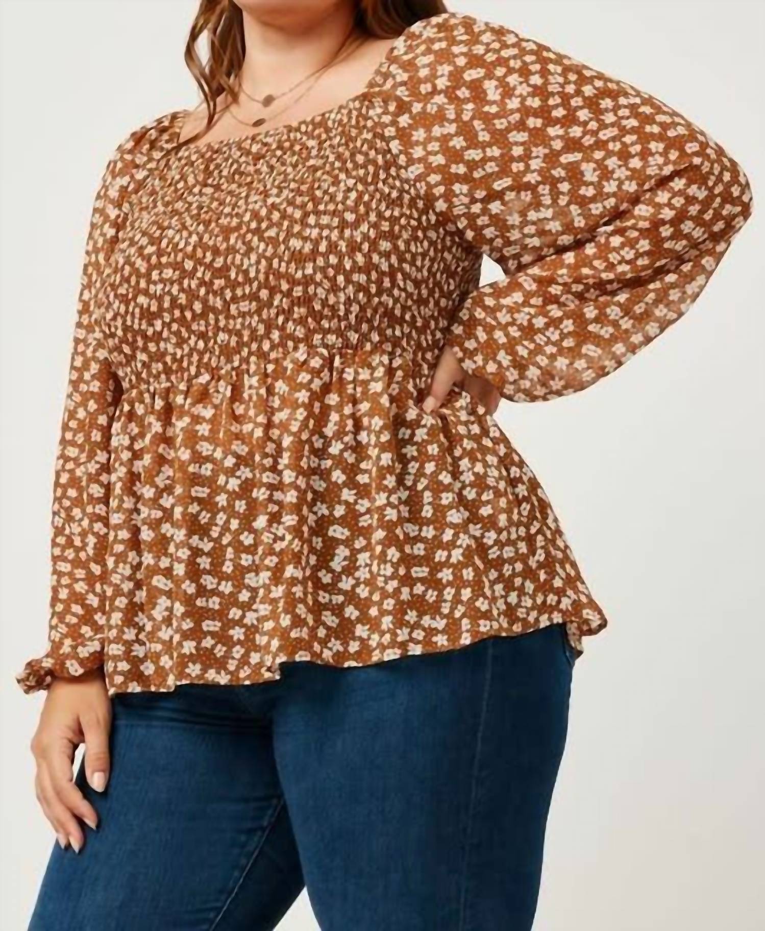 Hayden La - Square Neck Peplum Top - Plus