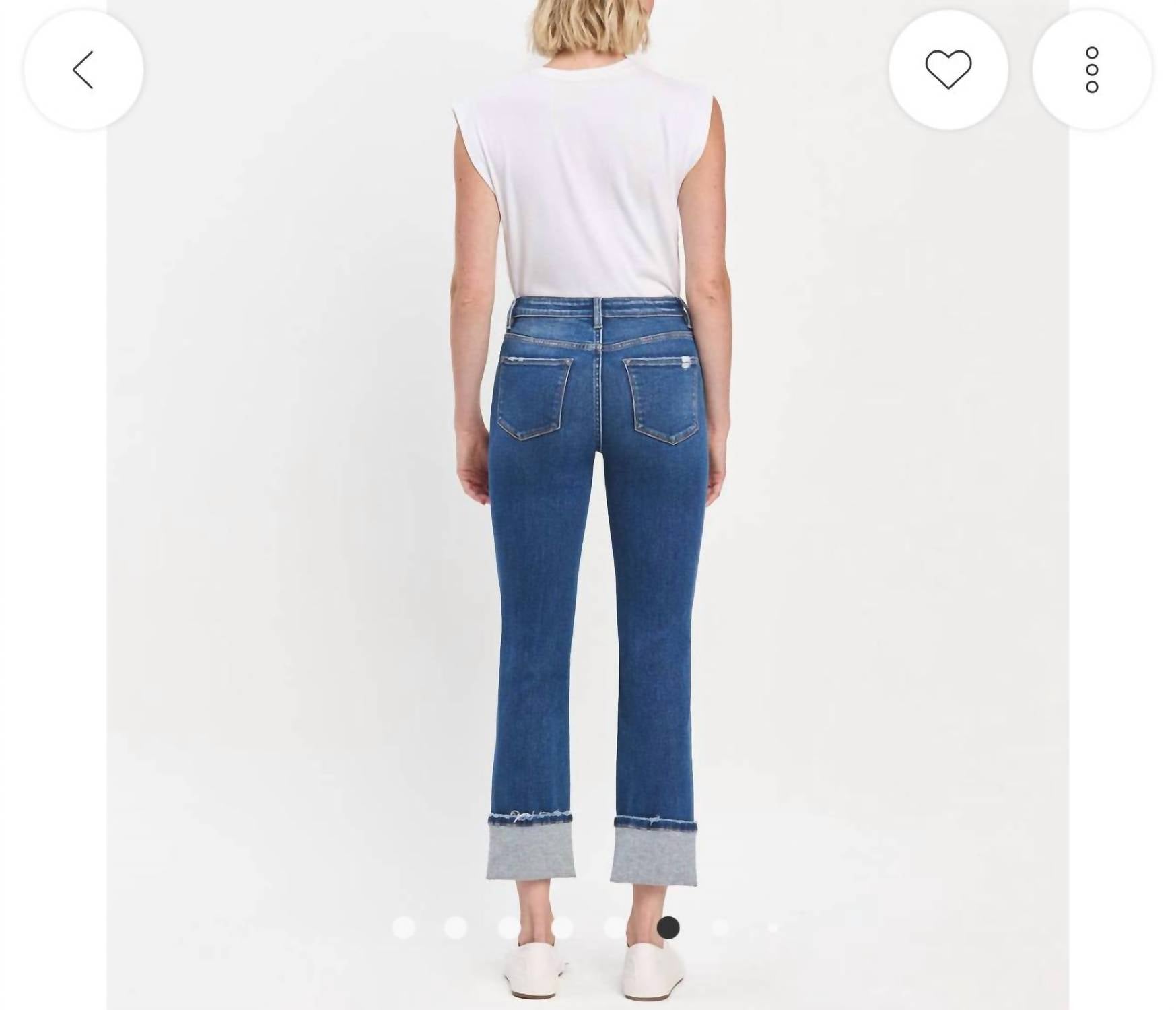 Vanilla Monkey - Vervet High Rise Cuffed Slim Straight Jeans