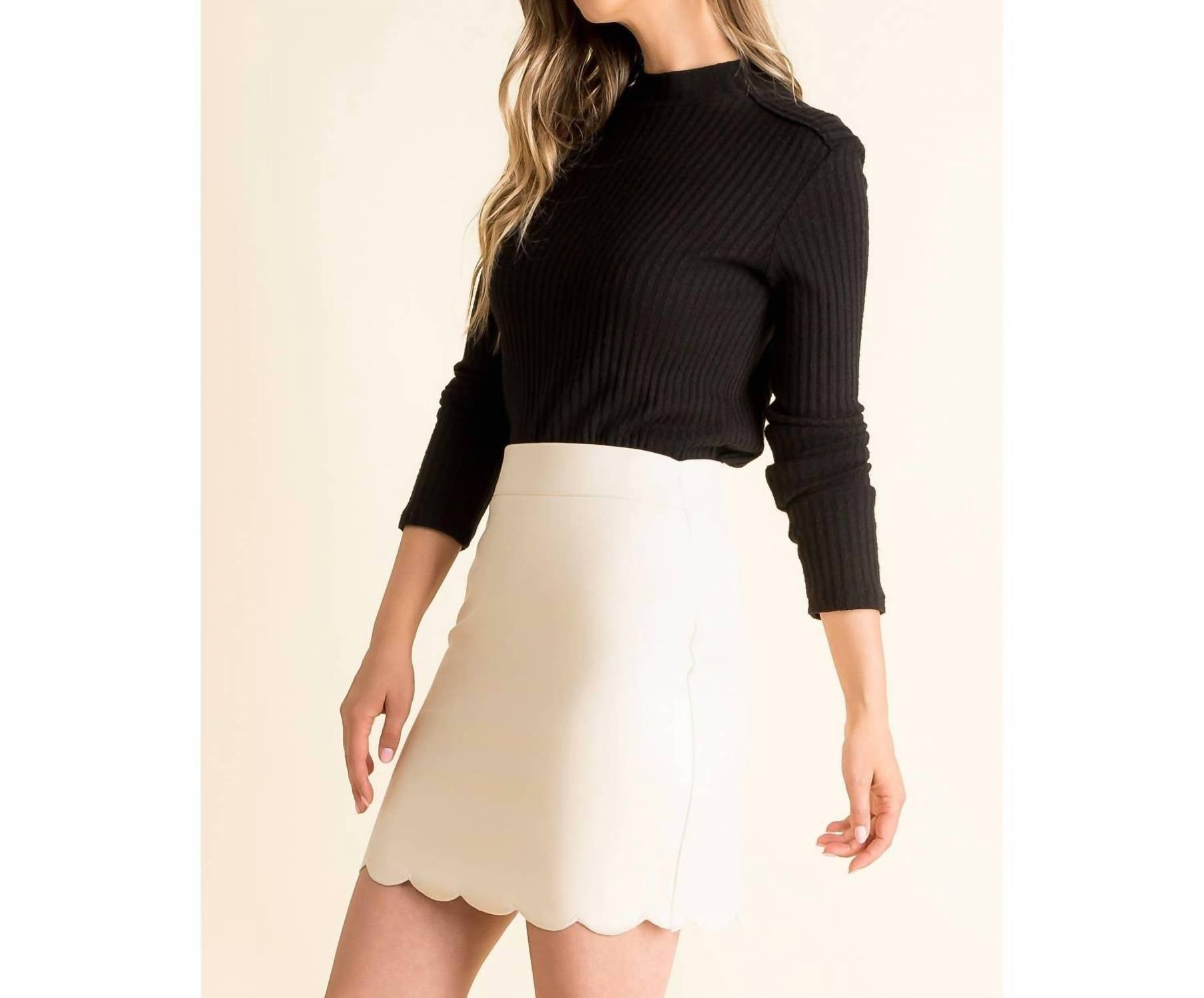 Thml - Leather Scallop Skirt