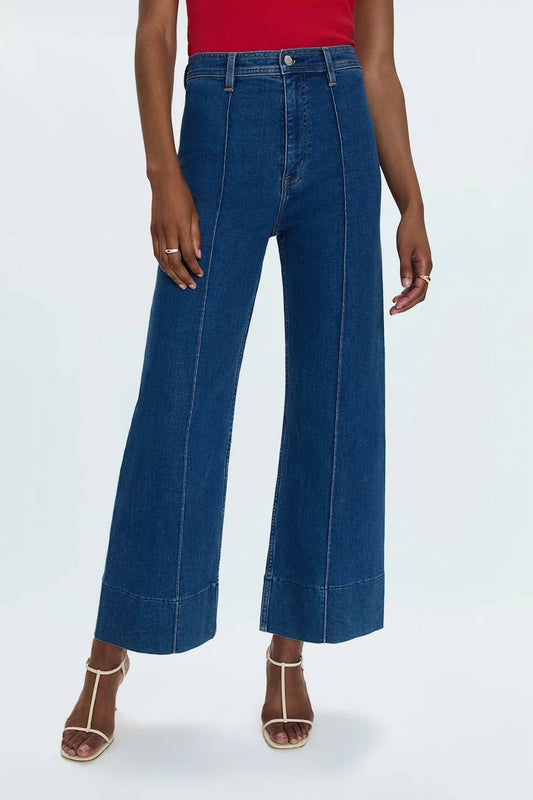 Pistola - Penny High Rise Wide Leg Cropped Jeans