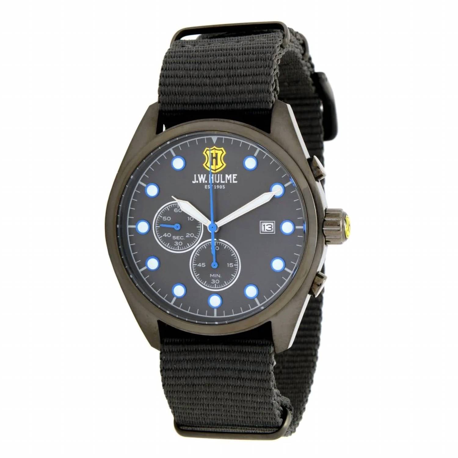 J.W. Hulme - Men's 43mm Quartz Chronograph Nylon Strap Watch