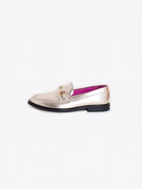 Vilagallo - Women's Leather Loafers With Chain Detail