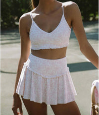 Loveshackfancy - Vanina Bow Print Mini Active Skort