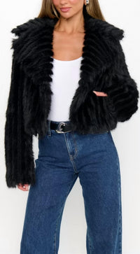 Show Me Your Mumu - Salt Lake City Cropped Faux Fur Jacket
