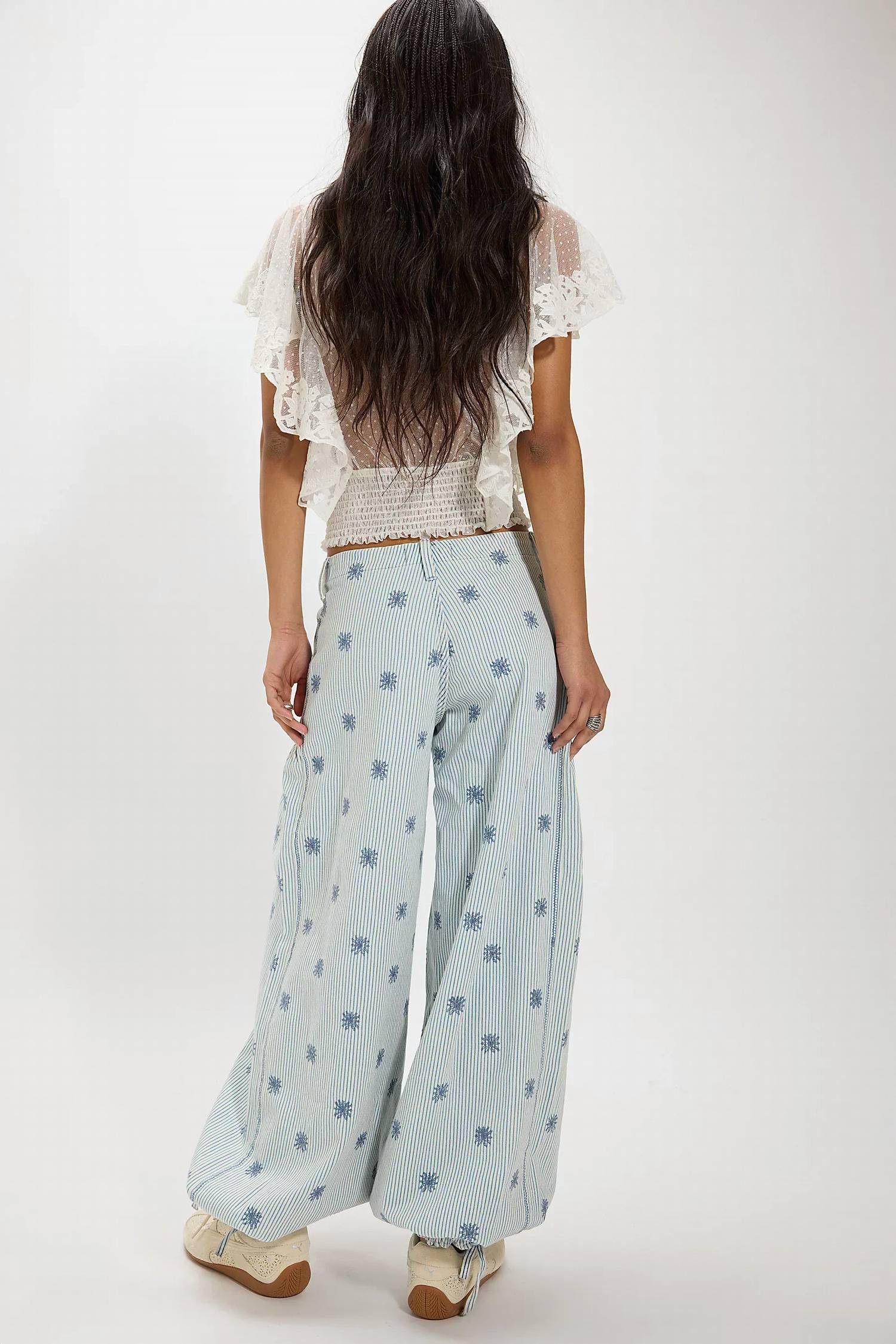 Free People - Lotus Embroidered Jeans
