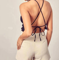 Idem Ditto - Ruched Halter Neck Summer Top
