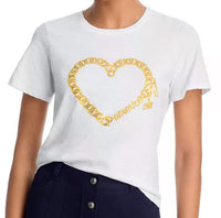 Cinq A Sept - Amour Heart Chain Shrunken Tee