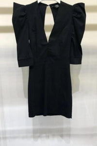Venti6 - Francesca Bodycon Puff Pointe Sleeves Dress