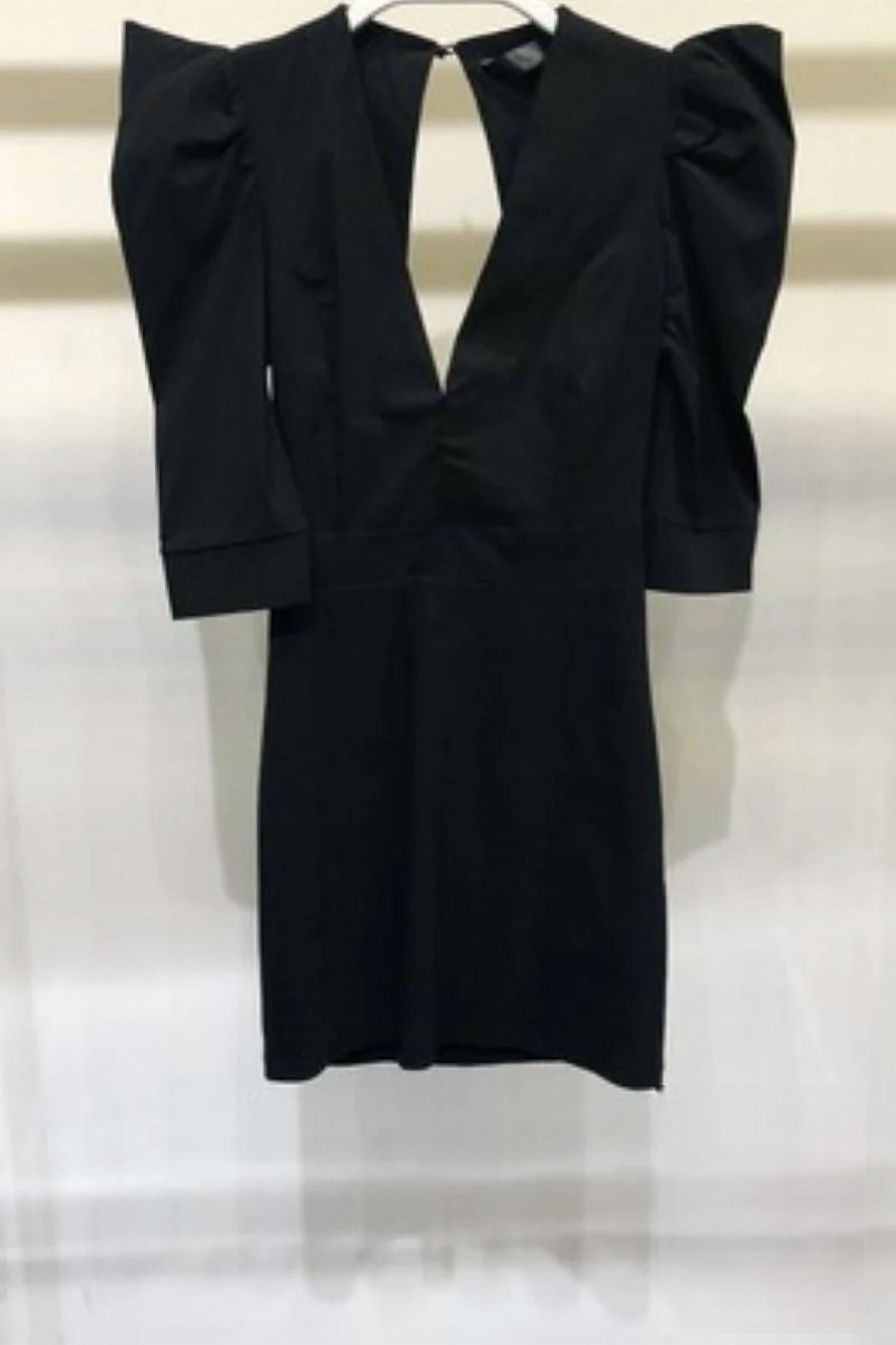 Venti6 - Francesca Bodycon Puff Pointe Sleeves Dress
