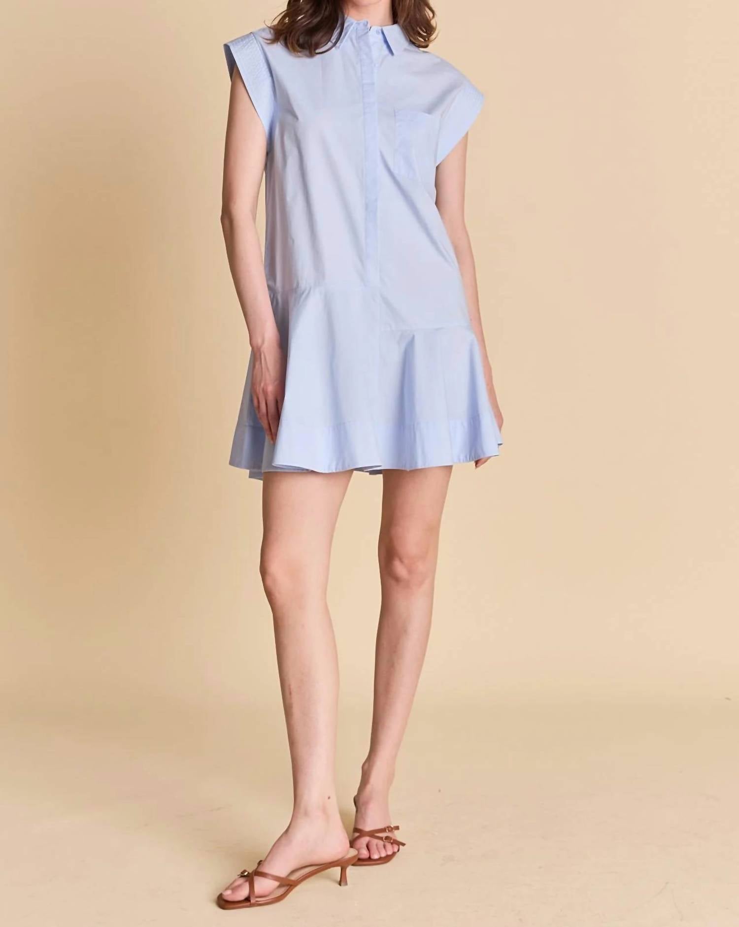 English Factory - Collar Flare Skirt Mini Dress