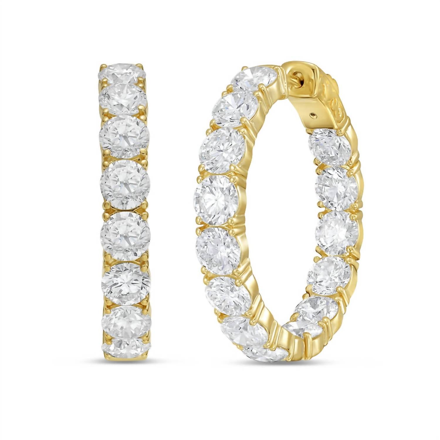 Diana M Jewels - Women's Round Lab-grown Diamond Stud Earrings (10.45 Tcw) - Signature