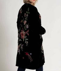 Johnny Was - LONG VELVET BOMBER JACKET COLETTE