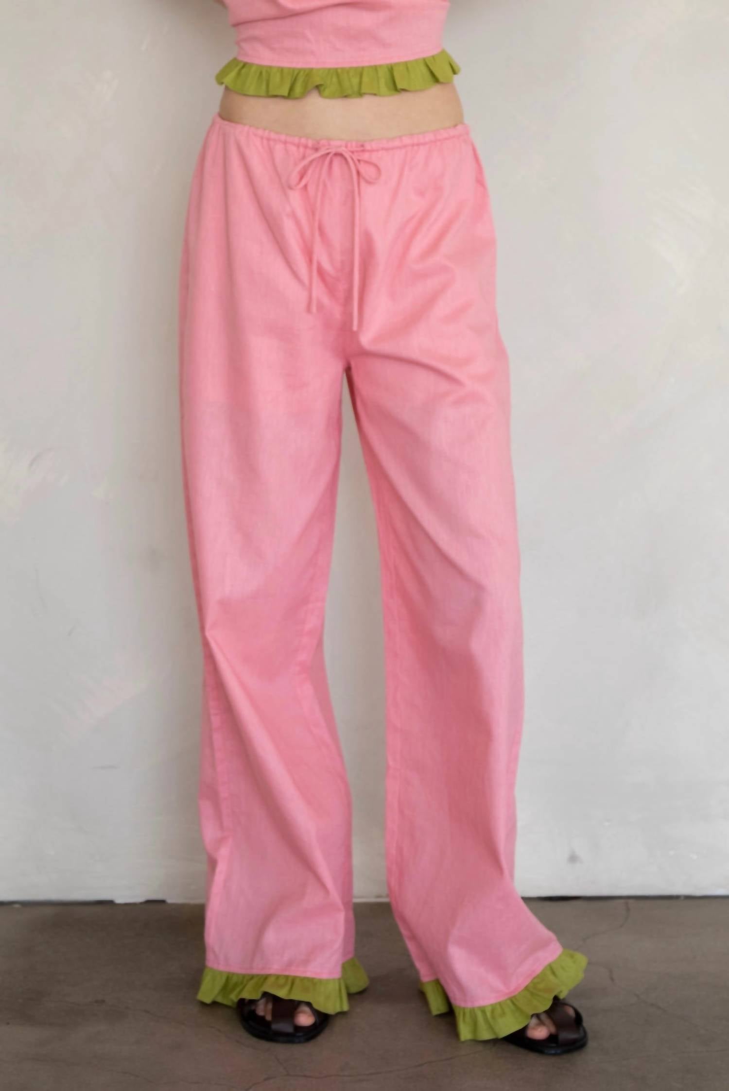 Things Between Women's Isadora Pants in pink thyme - women's pants