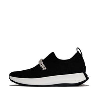 Fitflop - Women's Flow Pearls & Crystals Knit Slip-on Sneakers