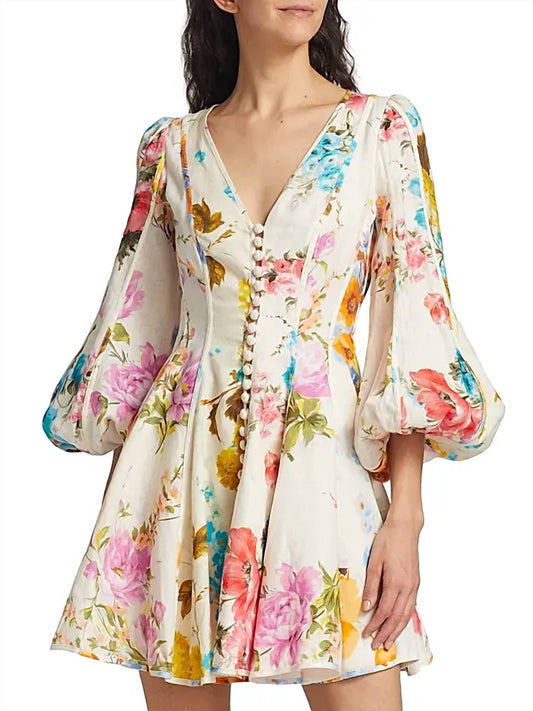 Zimmermann - Halcyon Paneled Linen Minidress