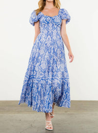 Thml - Puff Sleeve Floral Maxi Dress