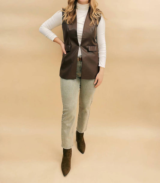 Papillon - Ruby Pleather Vest